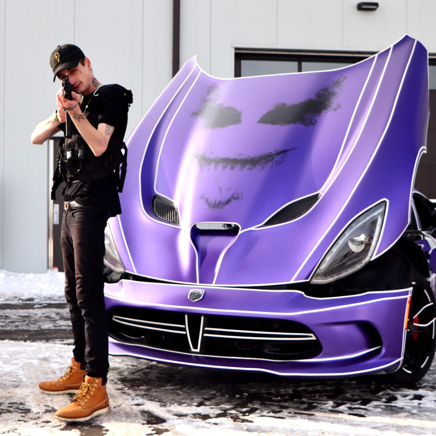 Jay Honest with a 1 of 1 custom Tron Viper in Ottawa, Canada