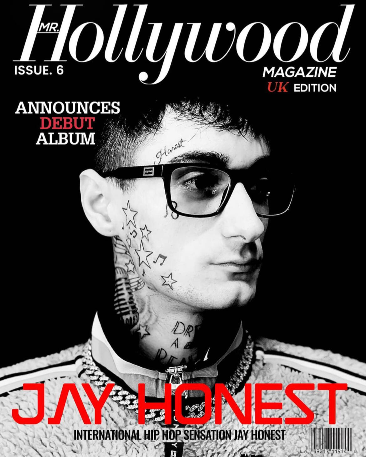 Jay Honest featured on the cover of Mr. Hollywood magazine