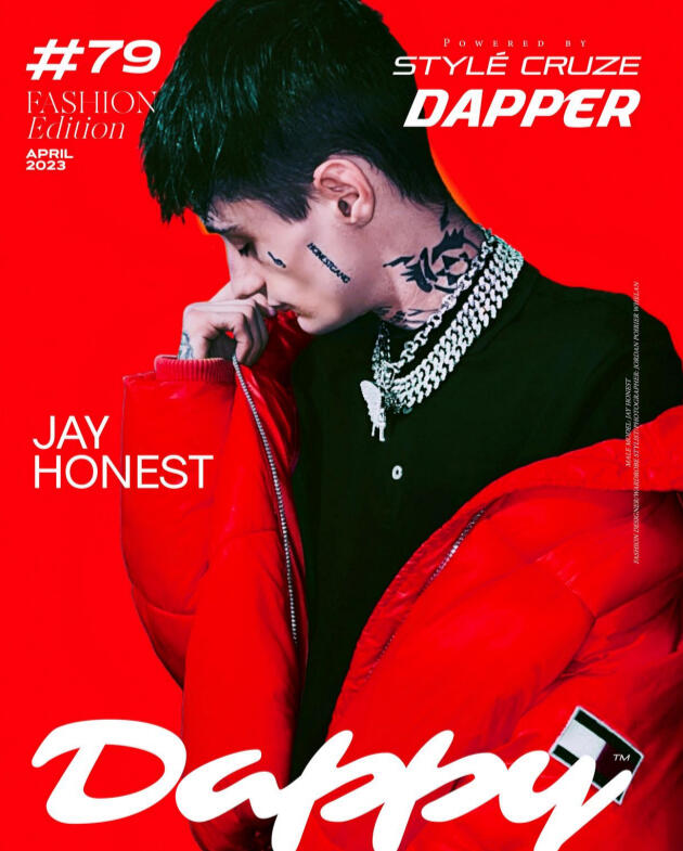 Jay Honest back cover of Dappy Magazine by StyleCruze